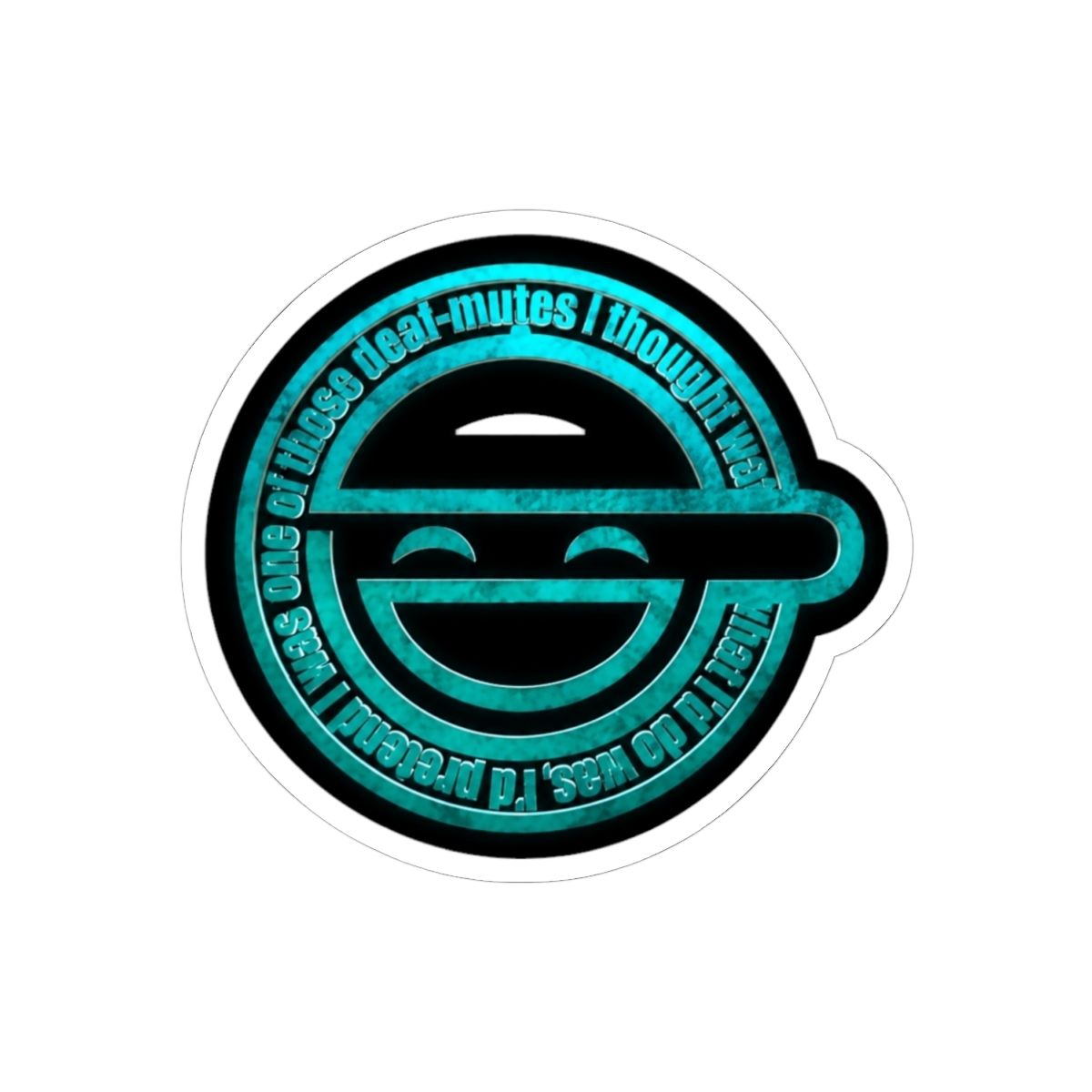 The laughing man Sticker | Ghost in the Shell - alternate angle 1, merchandise