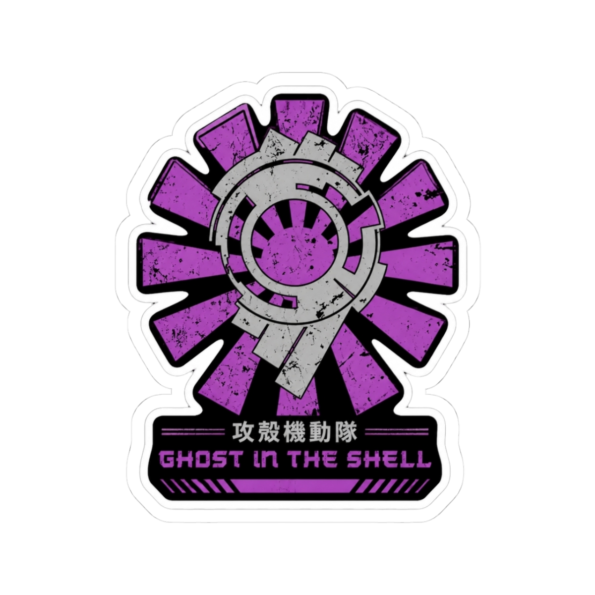 Ghost In The Shell Retro Japanese Sticker